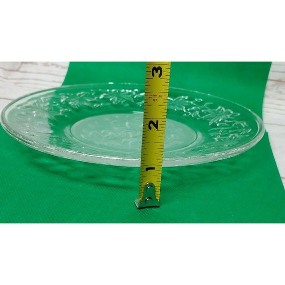 Princess House Fantasia Frosted Crystal Floral Design Small Plate Home Décor - Picture 7 of 12